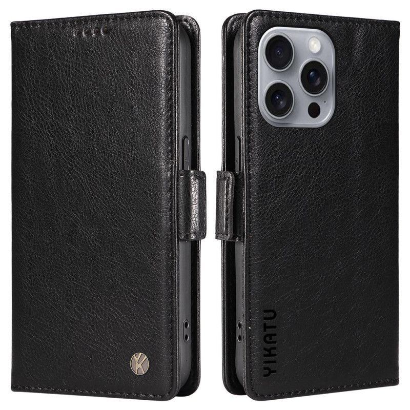 Peněženková Pouzdra iPhone 16 Pro Max Kryty Na Mobil Vintage Yikatu