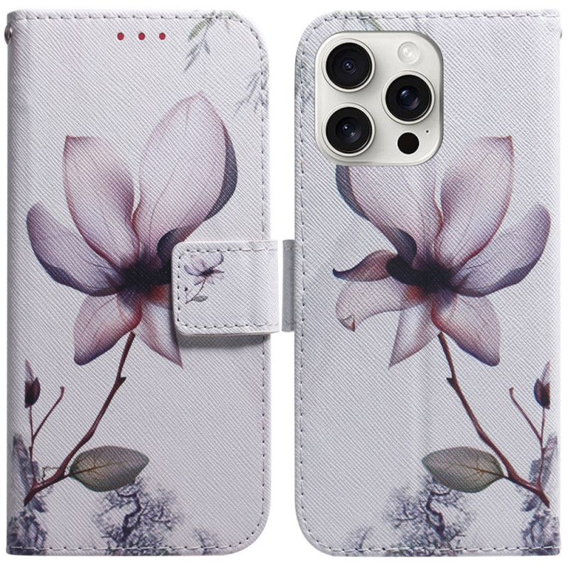 Peněženková Pouzdra iPhone 16 Pro Max Růžový Květ