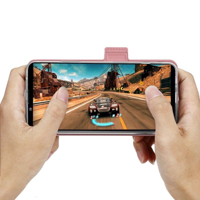 Flipové Pouzdro Na Sony Xperia 1 II Kůže Ve Stylu Victoria - Růžová