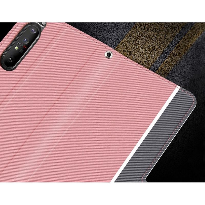 Flipové Pouzdro Na Sony Xperia 1 II Kůže Ve Stylu Victoria - Růžová