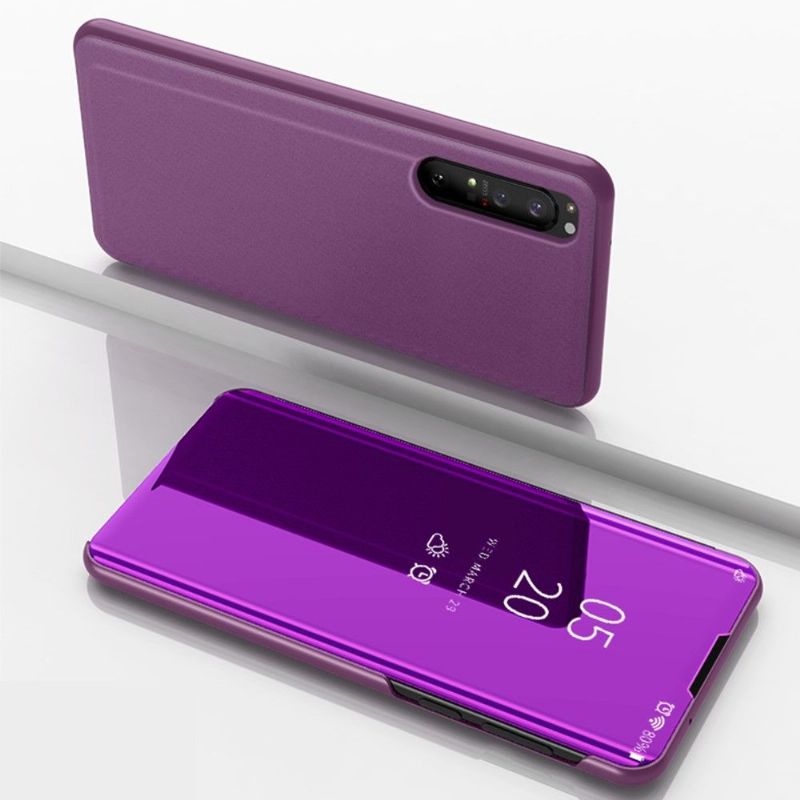 Kryt Na Sony Xperia 1 II Flipové Pouzdro Zrcadlový Efekt