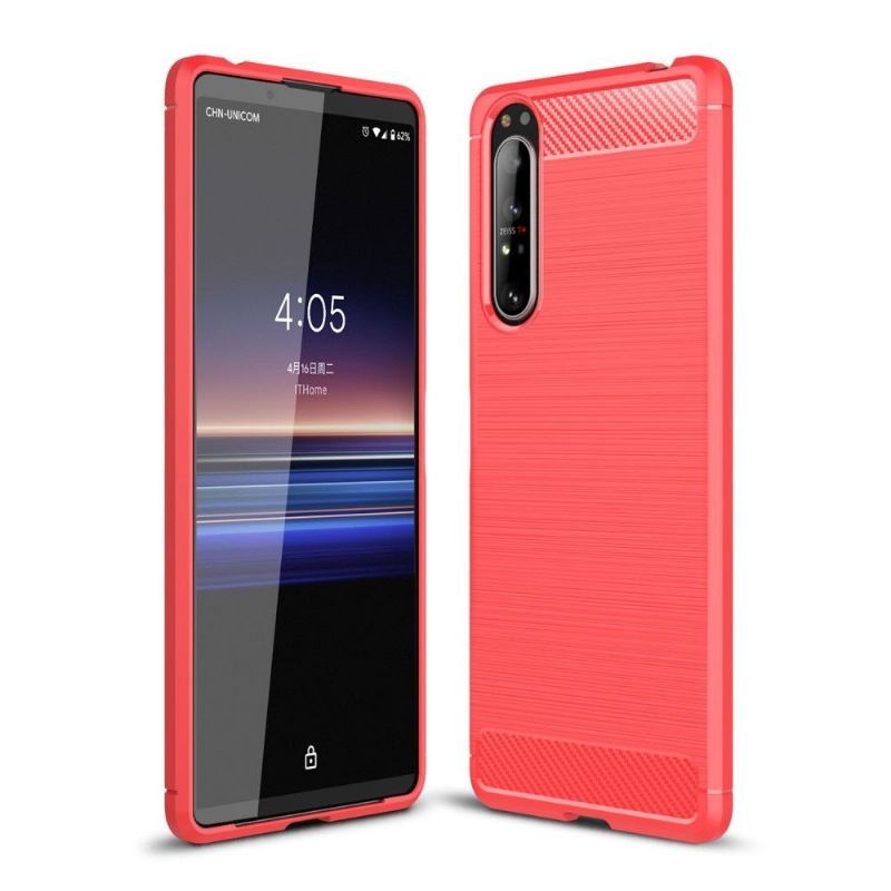 Kryty Na Mobil Na Sony Xperia 1 II Kartáčovaný Efekt Flexibilní