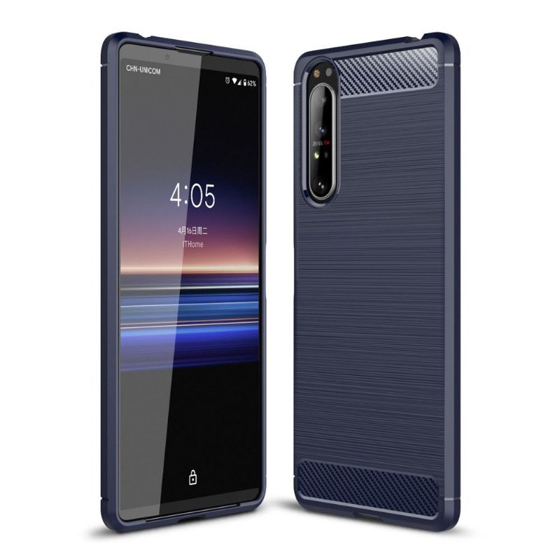 Kryty Na Mobil Na Sony Xperia 1 II Kartáčovaný Efekt Flexibilní