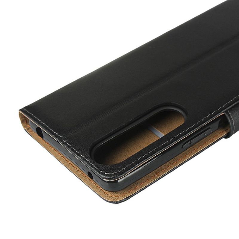 Pouzdra Na Sony Xperia 1 II Peněženkové Pouzdro Flipové Pouzdro Peněženka Z Umělé Kůže - Černá