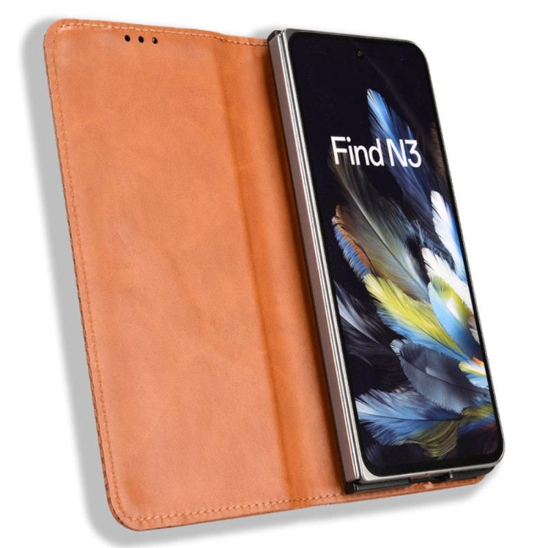 Kožené Pouzdro Folio Oppo Find N3 Vintage