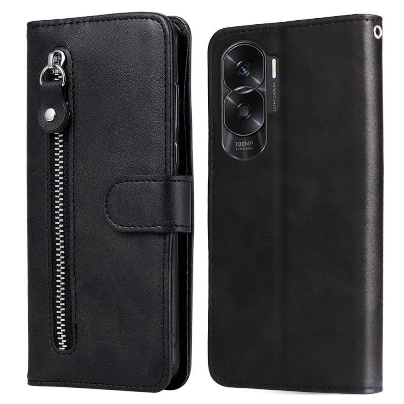 Kožené Pouzdro Na Honor 90 Lite Přední Peněženka Na Mince
