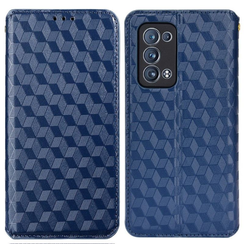Flipové Pouzdro Na Oppo Reno 6 Pro 5G Kožené Pouzdro Návrh Geometrie