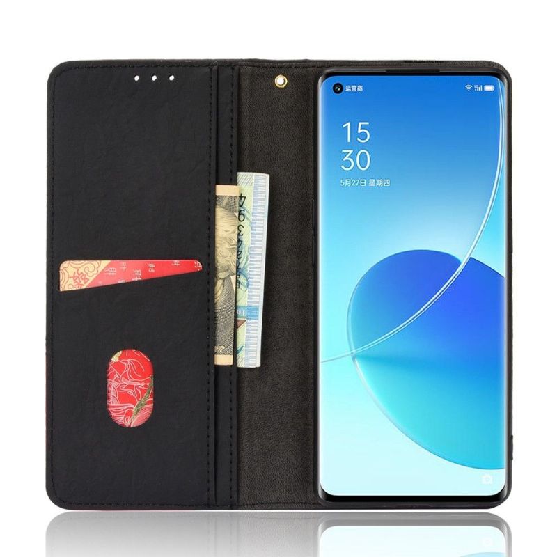 Flipové Pouzdro Na Oppo Reno 6 Pro 5G Kožené Pouzdro Retro Umělá Kůže