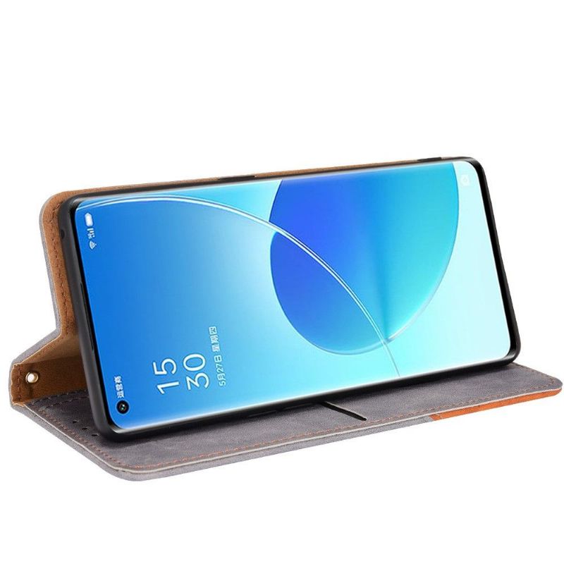 Flipové Pouzdro Na Oppo Reno 6 Pro 5G Kožené Pouzdro Retro Umělá Kůže