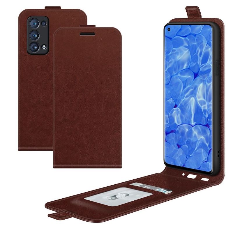 Flipové Pouzdro Na Oppo Reno 6 Pro 5G Kožené Pouzdro Vertikální Umělá Kůže