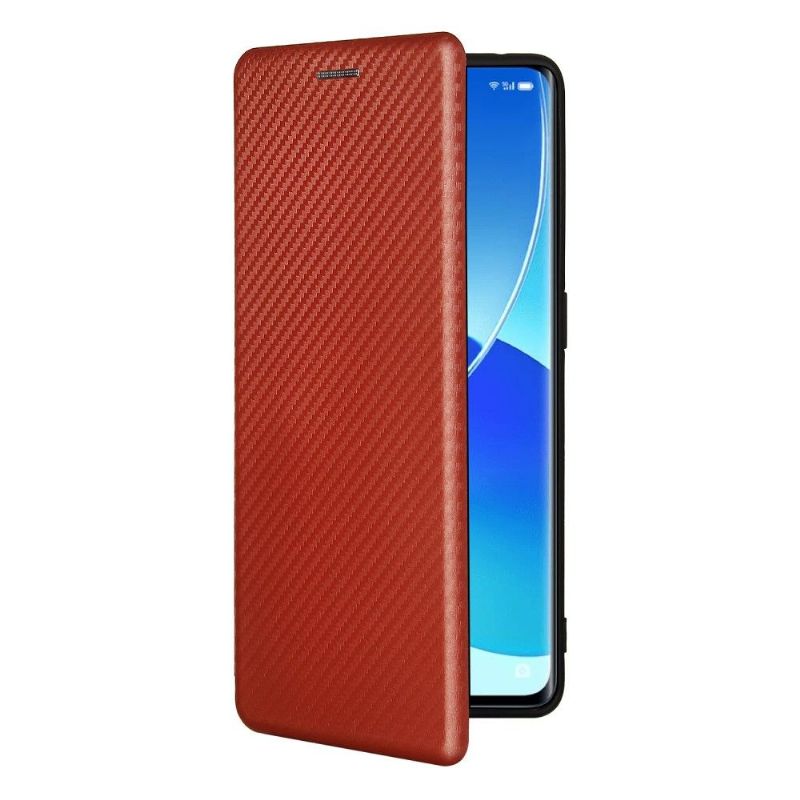Flipové Pouzdro Na Oppo Reno 6 Pro 5G Koženka Z Uhlíkových Vláken