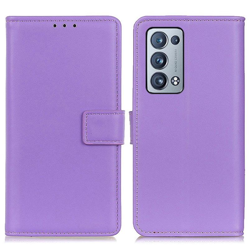 Flipové Pouzdro Na Oppo Reno 6 Pro 5G Základní Umělá Kůže