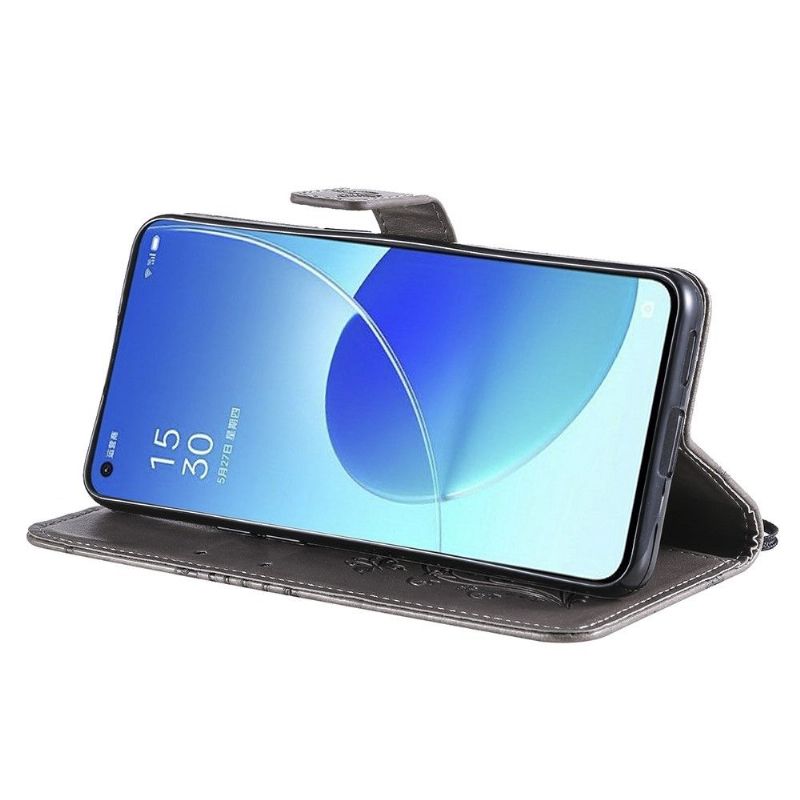 Kožené Pouzdro Na Oppo Reno 6 Pro 5G Podpora Motýlů Funkcí