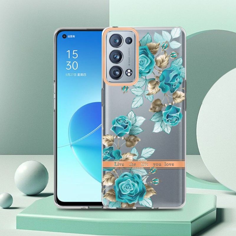 Kryt Na Oppo Reno 6 Pro 5G Modrá Růže