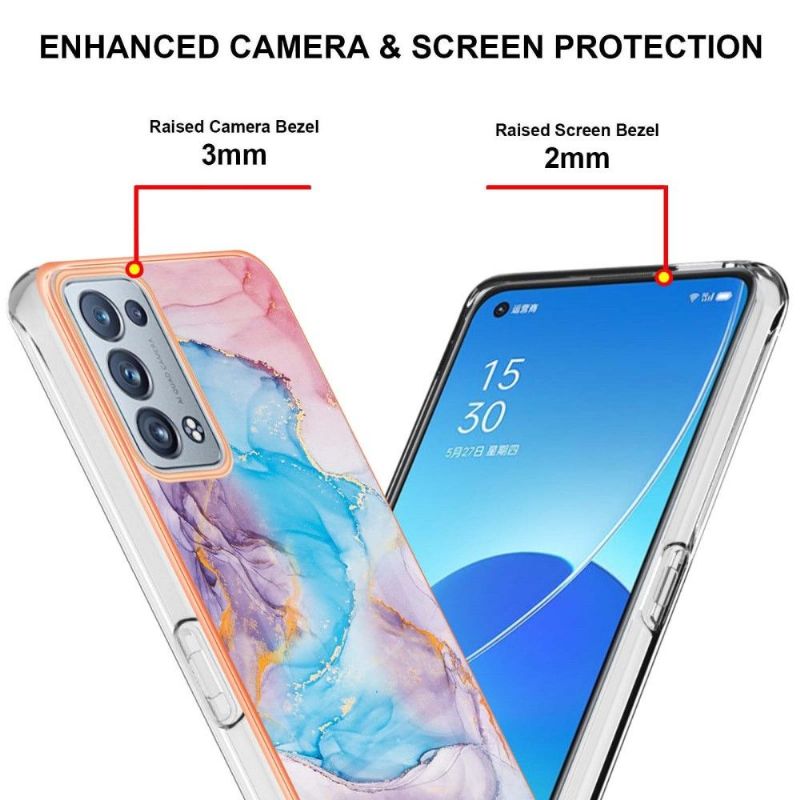 Kryt Na Oppo Reno 6 Pro 5G Modrý Mramor