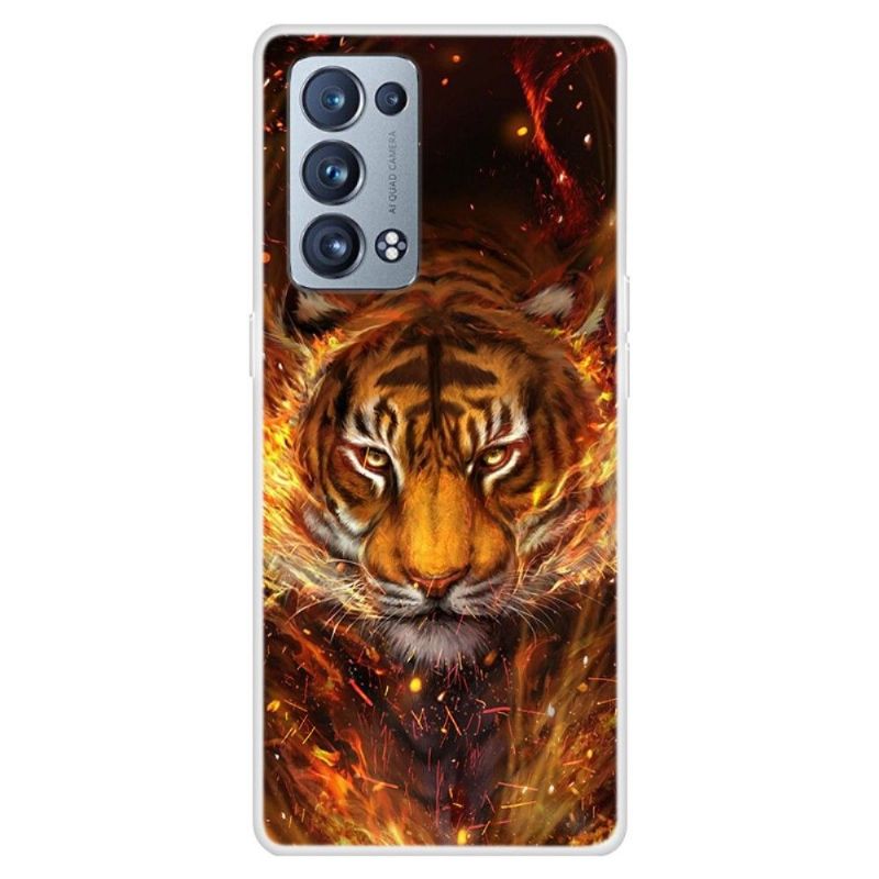 Kryt Na Oppo Reno 6 Pro 5G Ohnivý Tygr