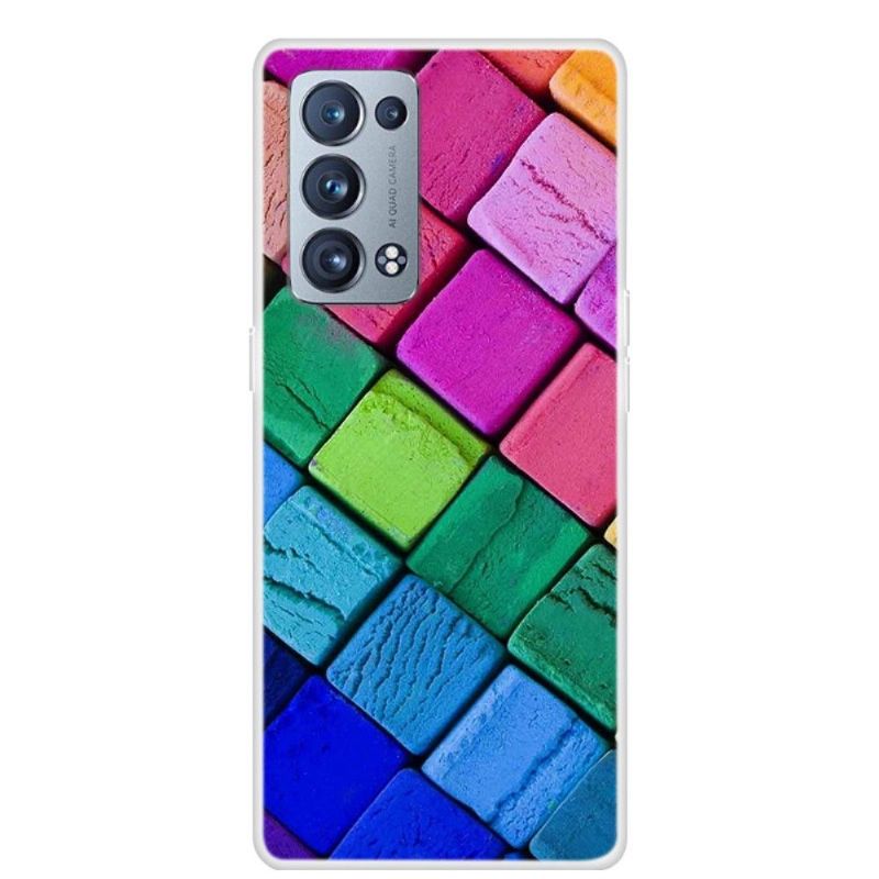 Kryty Na Mobil Na Oppo Reno 6 Pro 5G Barevné Bloky