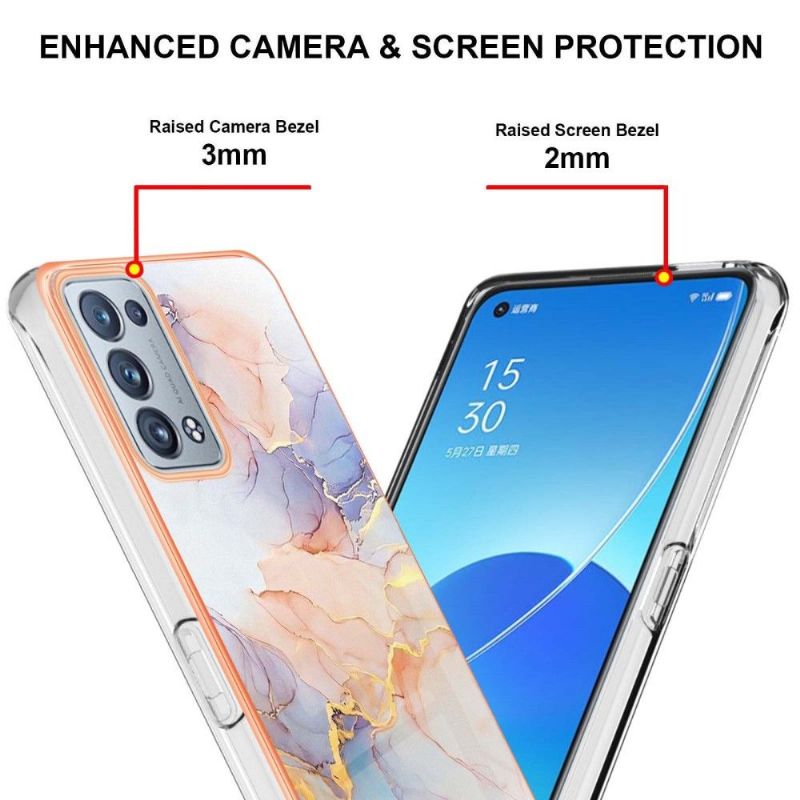 Kryty Na Mobil Na Oppo Reno 6 Pro 5G Barevný Mramor