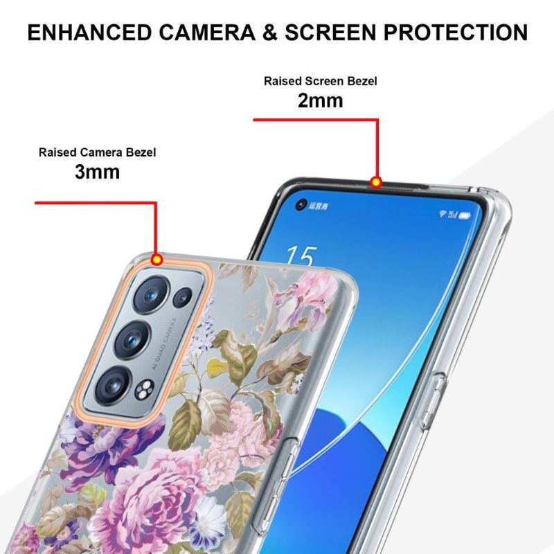 Kryty Na Mobil Na Oppo Reno 6 Pro 5G Fialová Pivoňka