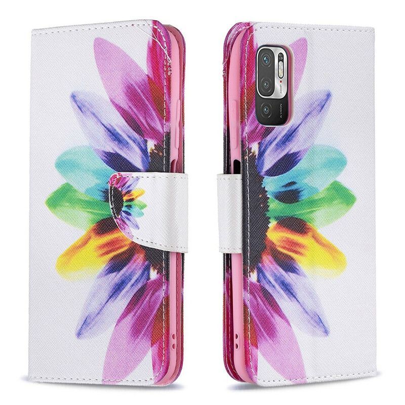 Flipové Pouzdro Na Xiaomi Redmi Note 10 5G Akvarel Květina