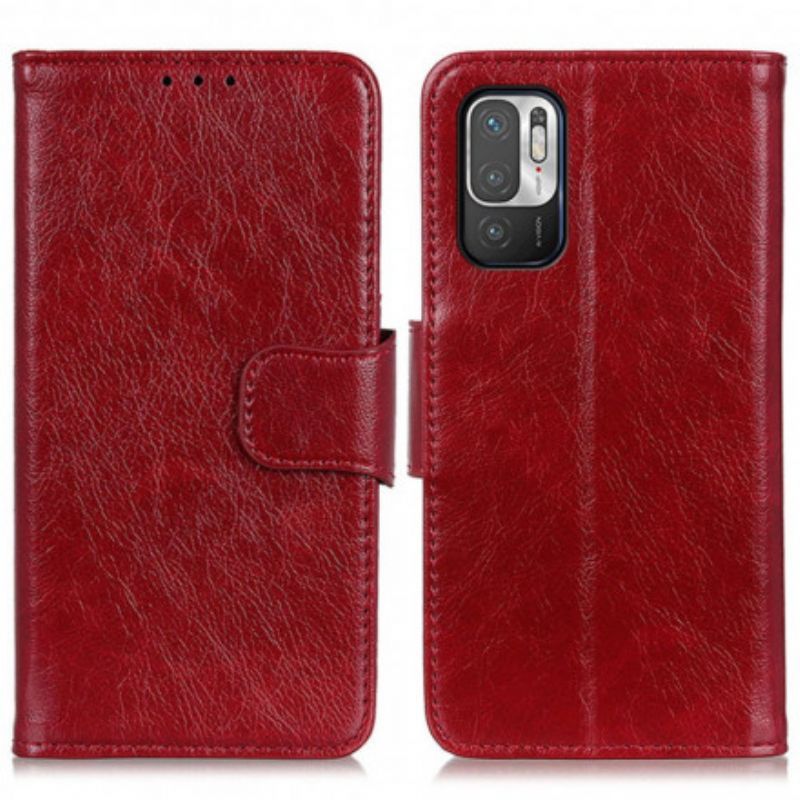 Flipové Pouzdro Na Xiaomi Redmi Note 10 5G Dělená Kůže Nappa
