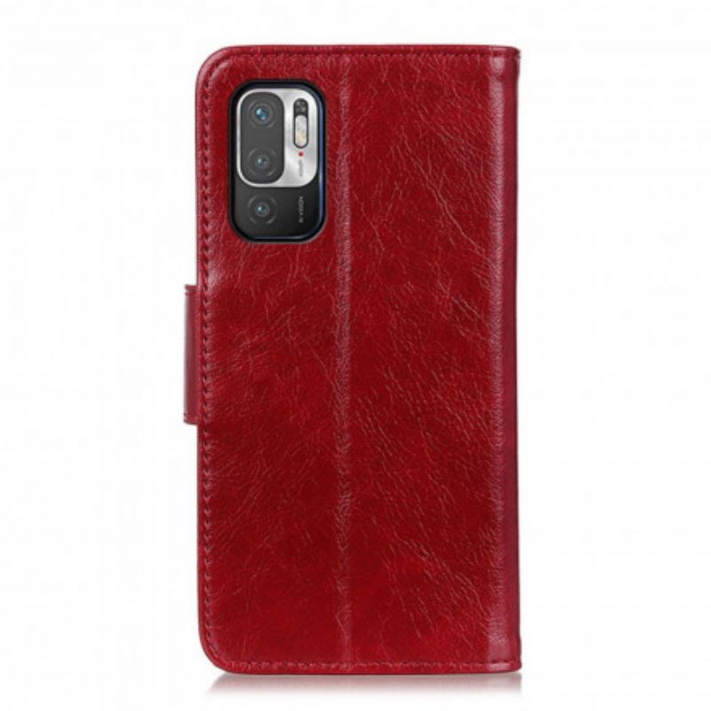 Flipové Pouzdro Na Xiaomi Redmi Note 10 5G Dělená Kůže Nappa