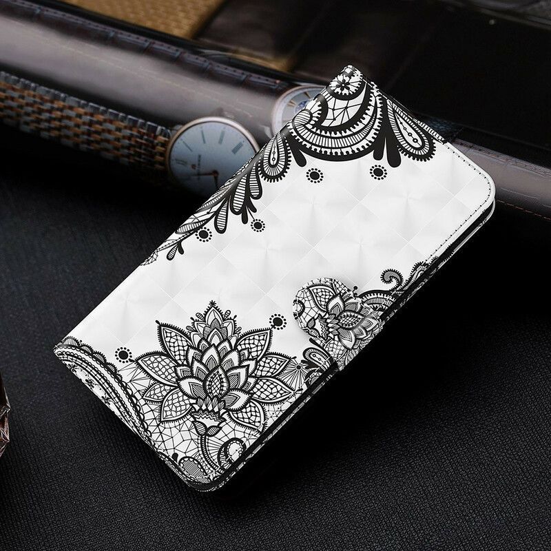 Flipové Pouzdro Na Xiaomi Redmi Note 10 5G Elegantní Krajka