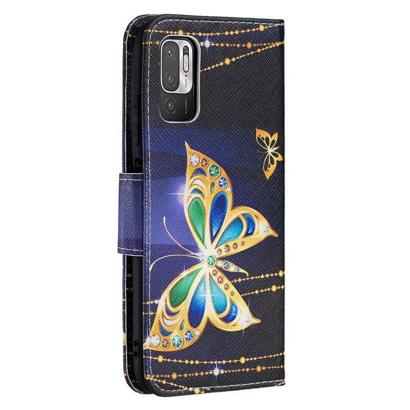 Flipové Pouzdro Na Xiaomi Redmi Note 10 5G Kouzelný Motýl