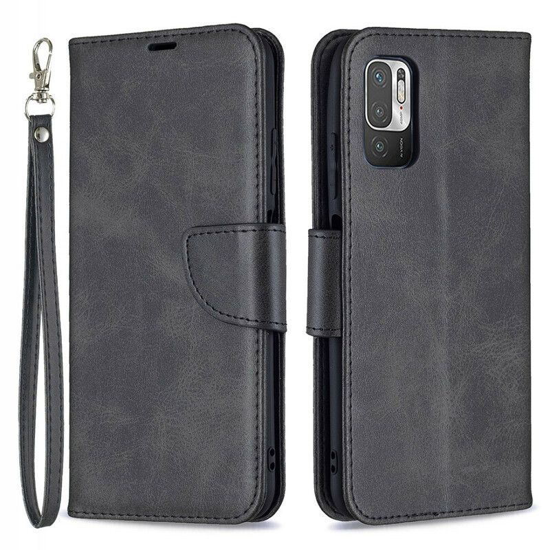 Flipové Pouzdro Na Xiaomi Redmi Note 10 5G Kožené Pouzdro Hladká Šikmá Klapka