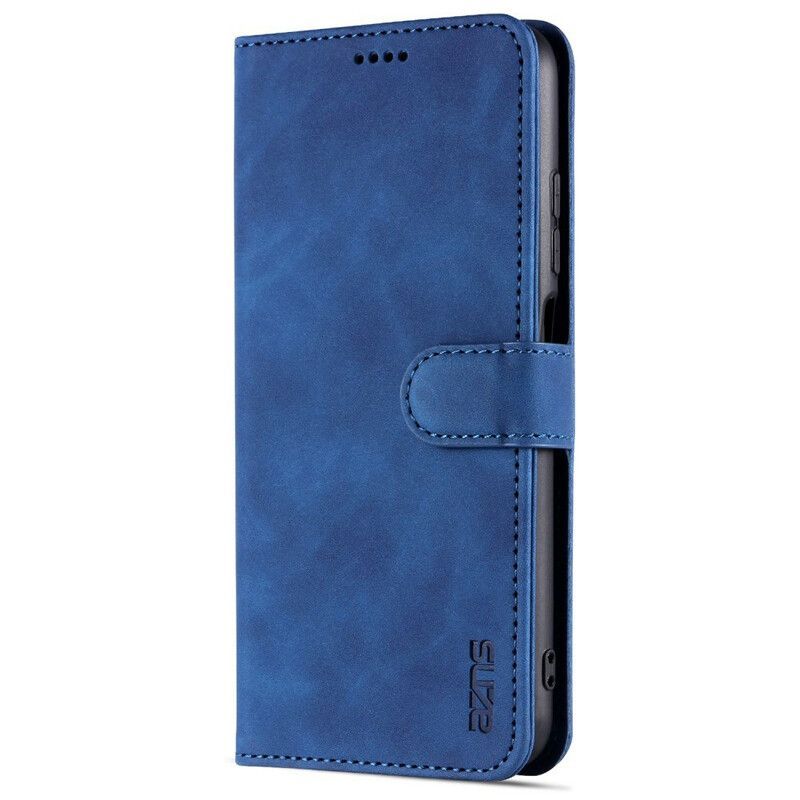 Flipové Pouzdro Na Xiaomi Redmi Note 10 5G Kožený Efekt Azns