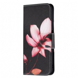 Flipové Pouzdro Na Xiaomi Redmi Note 10 5G Růžový Květ