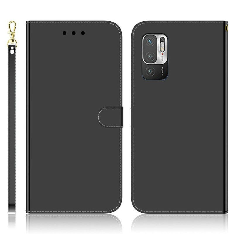 Kožené Pouzdro Na Xiaomi Redmi Note 10 5G Kryt Zrcadla