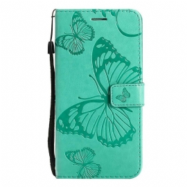 Kožené Pouzdro Na Xiaomi Redmi Note 10 5G Obří Motýli