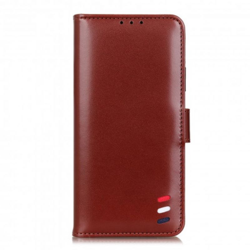Kožené Pouzdro Na Xiaomi Redmi Note 10 5G Tříbarevný Kožený Efekt