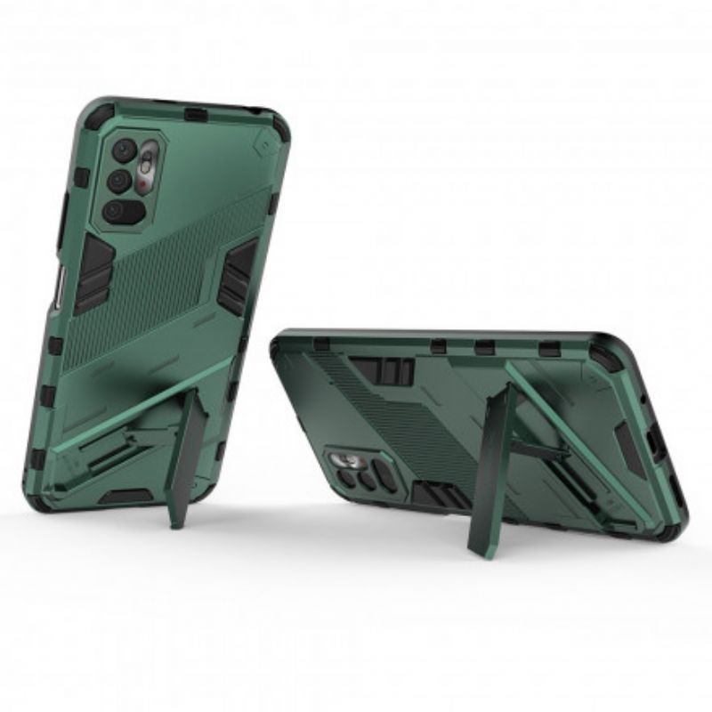 Kryt Na Xiaomi Redmi Note 10 5G Hands-free Dvoupolohový Odnímatelný Stojan