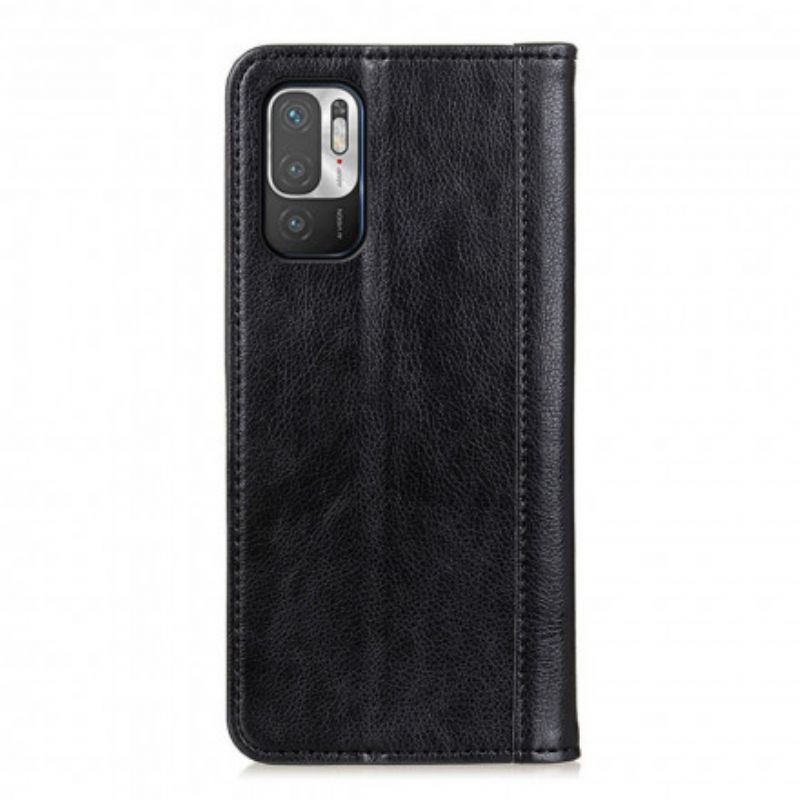 Kryty Na Mobil Na Xiaomi Redmi Note 10 5G Flipové Pouzdro Verze Litchi Split Leather
