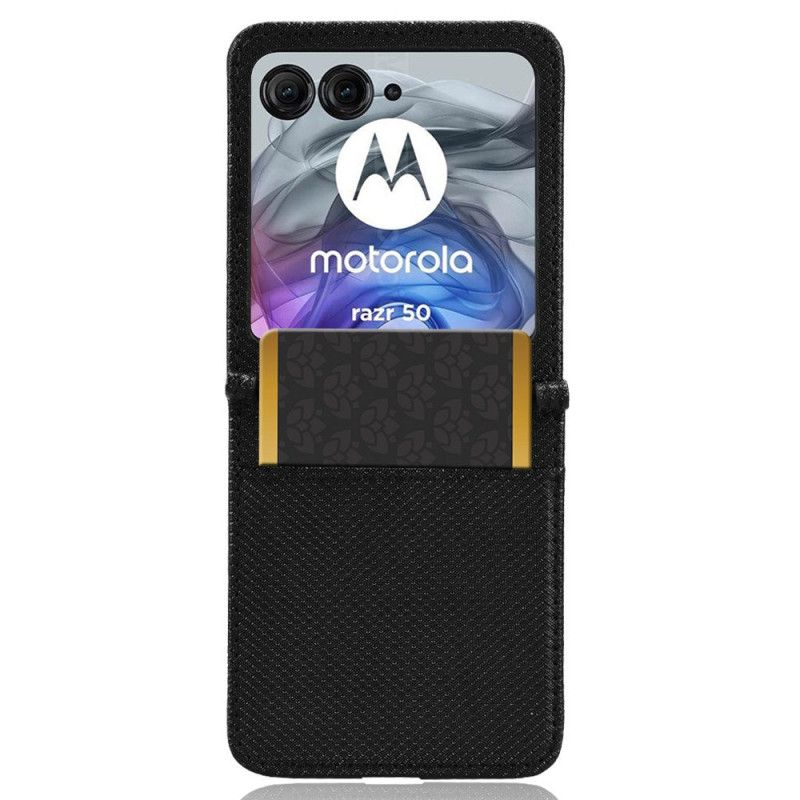Kryt Motorola Razr 50 Kryty Na Mobil Držák Karet S Bi-texturou