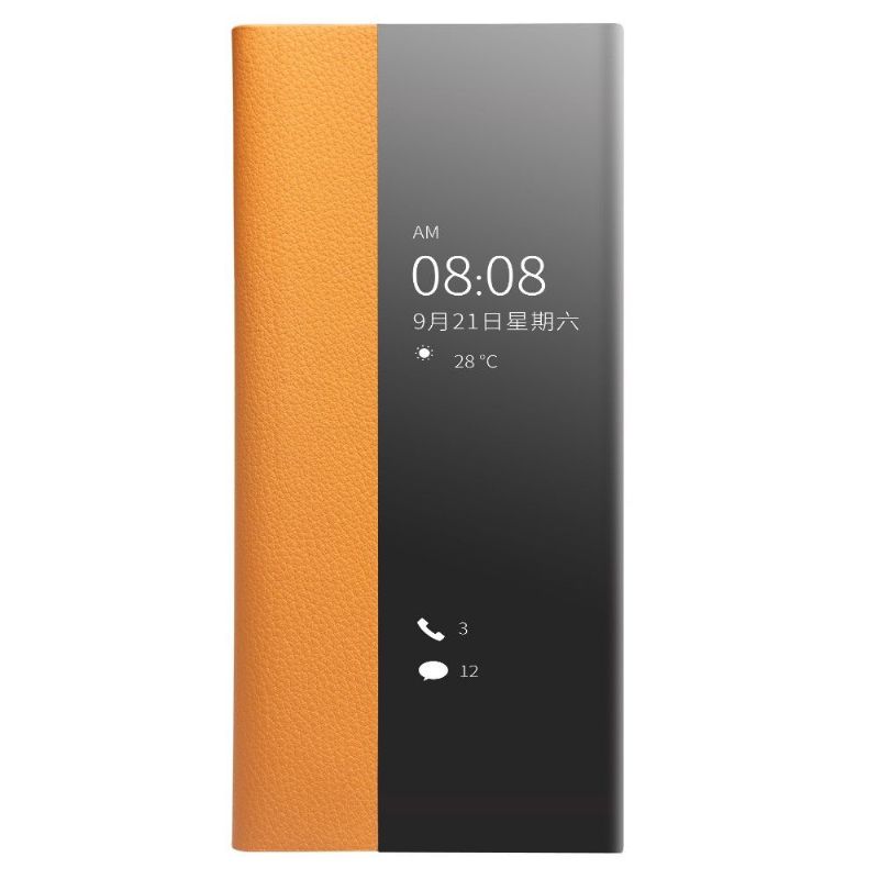Flipové Pouzdro Na Huawei P40 Pro Kožené Pouzdro Kožené Okno