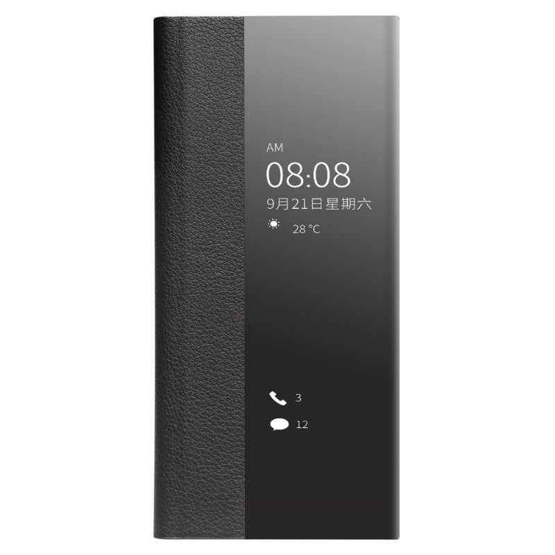 Flipové Pouzdro Na Huawei P40 Pro Kožené Pouzdro Kožené Okno