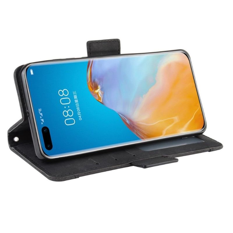 Flipové Pouzdro Na Huawei P40 Pro Kožený Efekt S Držákem Karty