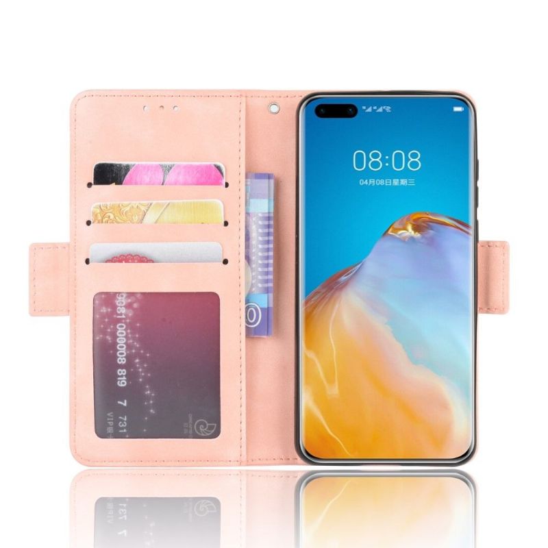 Flipové Pouzdro Na Huawei P40 Pro Kožený Efekt S Držákem Karty