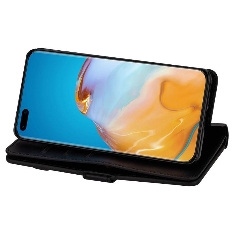 Flipové Pouzdro Na Huawei P40 Pro Peněženkové Pouzdro Na Lana Umělá Kůže