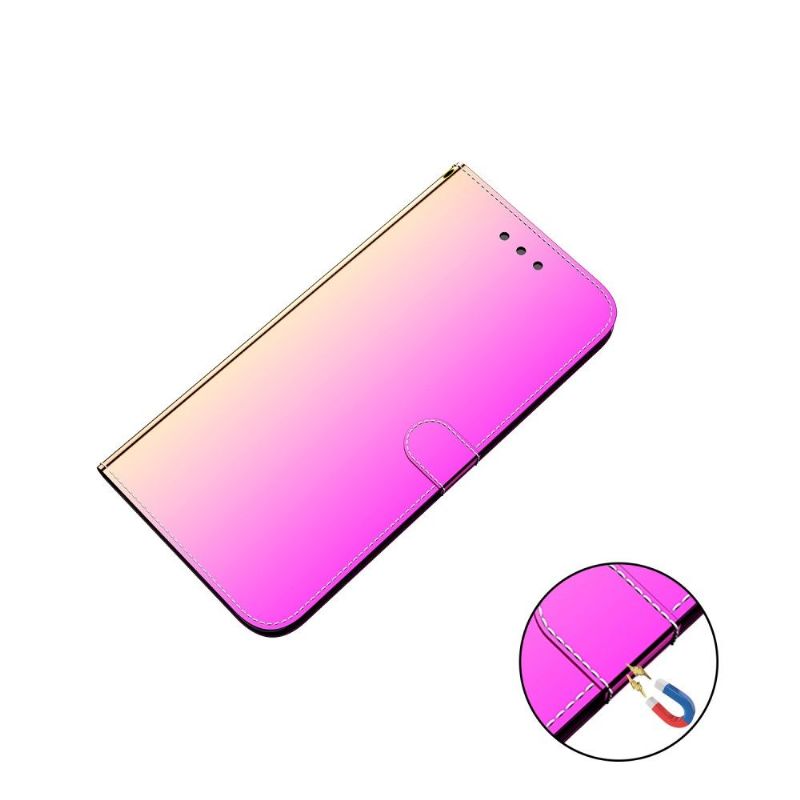 Flipové Pouzdro Na Huawei P40 Pro Zrcadlový Efekt Z Umělé Kůže – Růžová