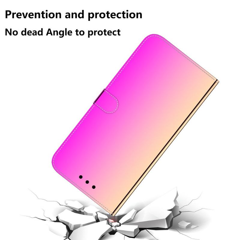 Flipové Pouzdro Na Huawei P40 Pro Zrcadlový Efekt Z Umělé Kůže – Růžová