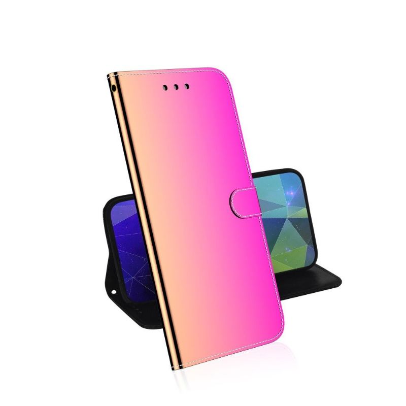 Flipové Pouzdro Na Huawei P40 Pro Zrcadlový Efekt Z Umělé Kůže – Růžová
