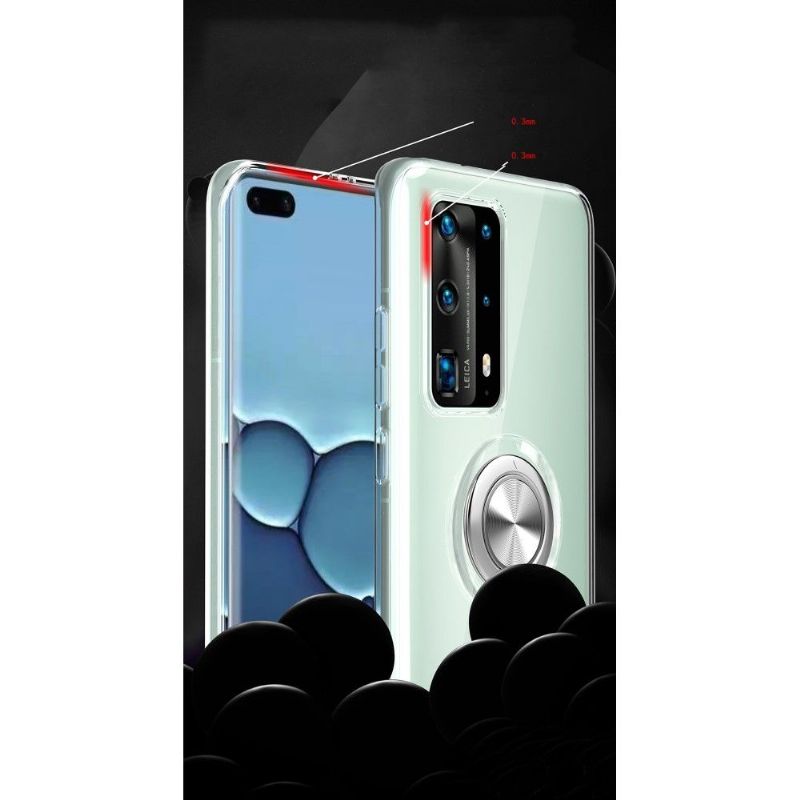 Kryt Na Huawei P40 Pro S Průhledným Magnetickým Kroužkem