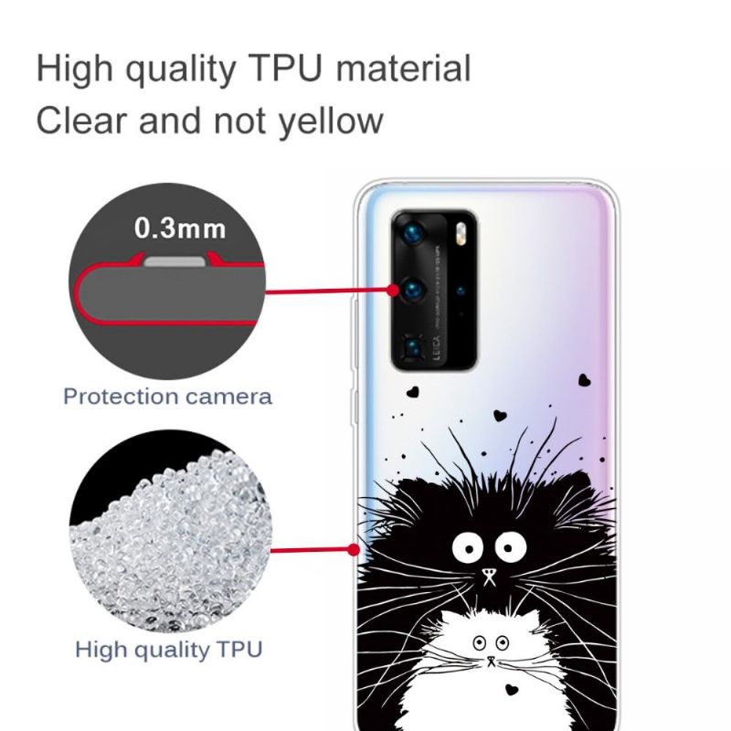 Kryt Na Huawei P40 Pro Černobílé Kočky