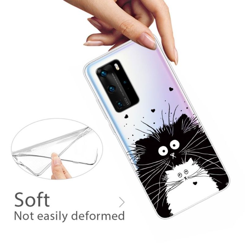 Kryt Na Huawei P40 Pro Černobílé Kočky