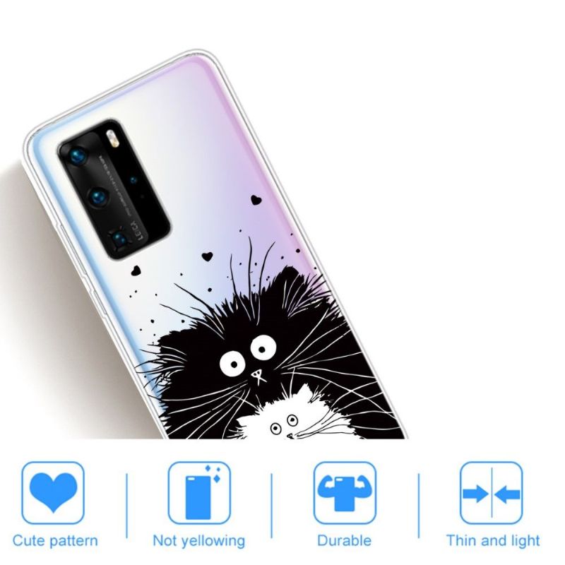 Kryt Na Huawei P40 Pro Černobílé Kočky