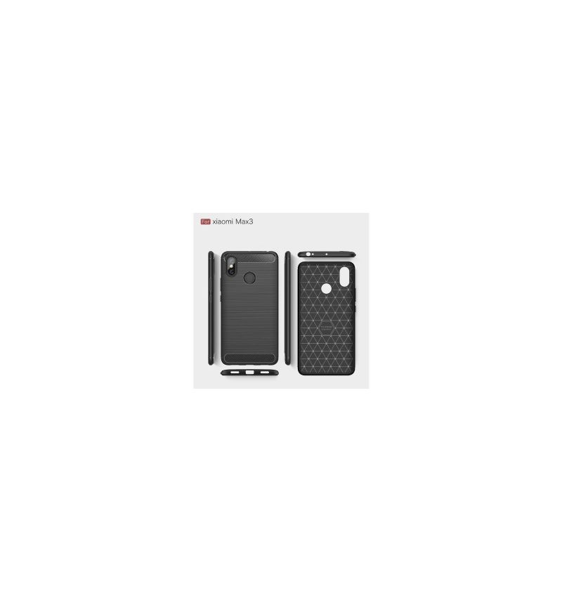 Kryt Na Xiaomi Mi Max 3 Kartáčovaný Uhlík